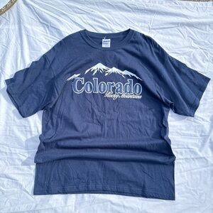 Gildan Dark Blue Colorado Mountains Tee
